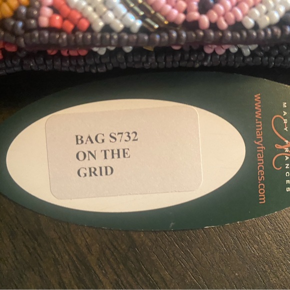 New Mary Frances Beaded Crossbody/Clutch Flap Bag